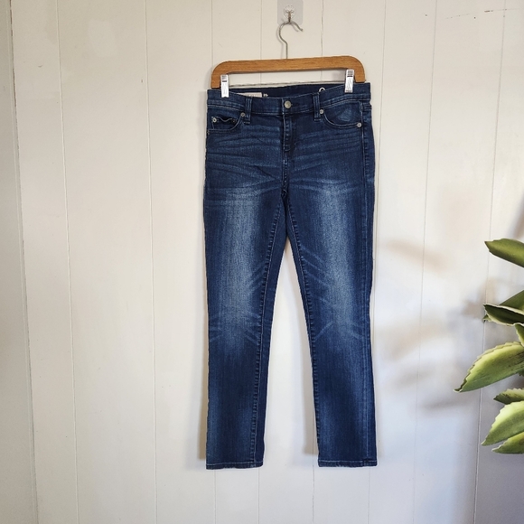 Gap Girlfriend High Rise Jeans Loose Cropped Boyfriend Boho Bohemian Denim 25 - Picture 2 of 9
